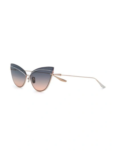 Shop Dita Eyewear Interweaver Sunglasses In Gold