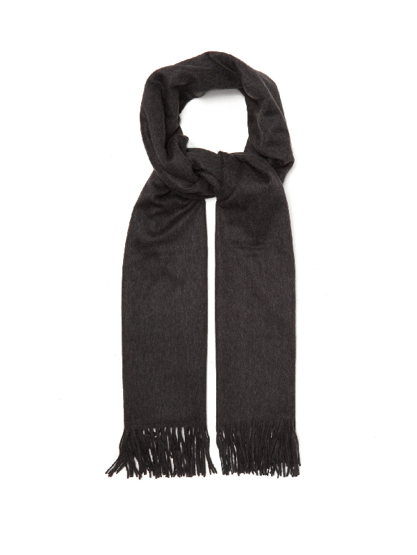 charcoal grey cashmere scarf