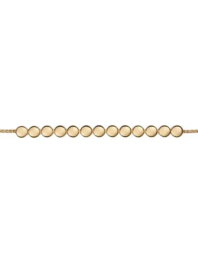 Shop Monica Vinader Fiji Mini Button Chain 13 Beads Diamond Bracelet In Gold