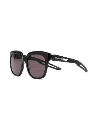Shop Balenciaga Oversized Sunglasses In Black