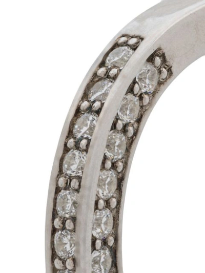 Shop Alan Crocetti Crystal Embellished Earring In Silver