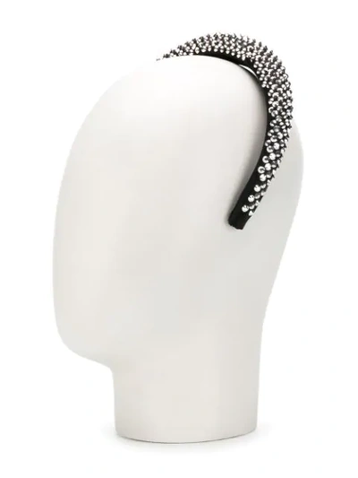 Shop Prada Studded Embellished Headband In F063r Metal