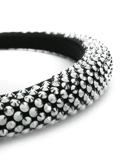 Shop Prada Studded Embellished Headband In F063r Metal