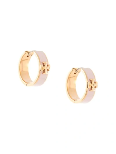 Shop Tory Burch Kira Hoop Earrings In Pink