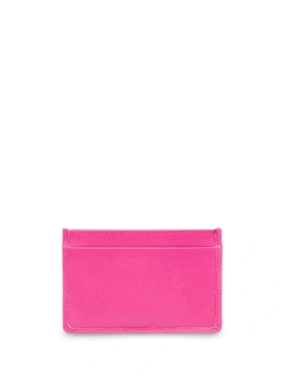 Shop Miu Miu Leather Credit Card Holder In Pink