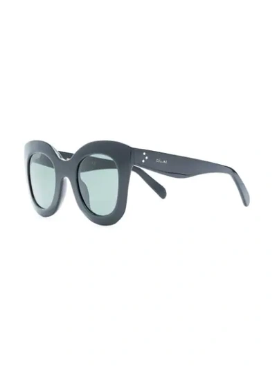 Shop Celine Butterfly Sunglasses In Black