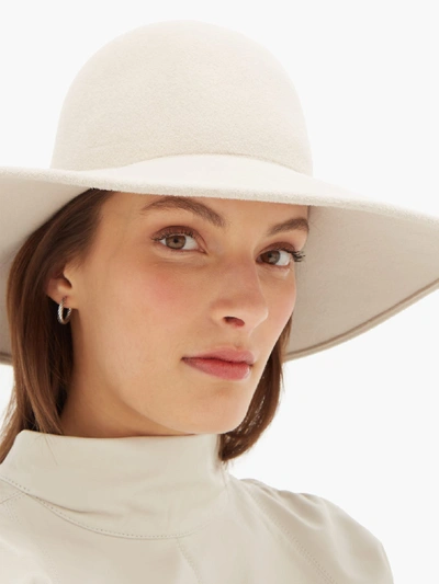 Lola Hats Biba Wide-brimmed Felt Hat In Beige | ModeSens