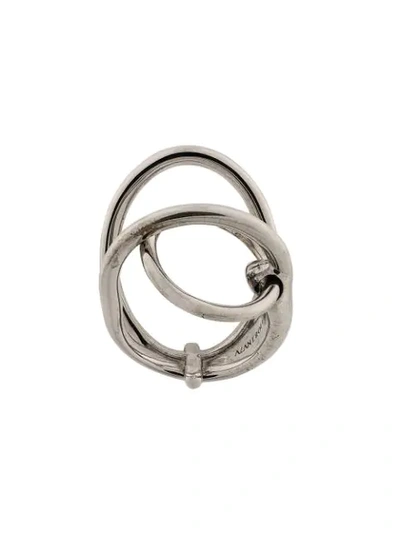 Shop Alan Crocetti Multi Circle Hoop Ring In Silver