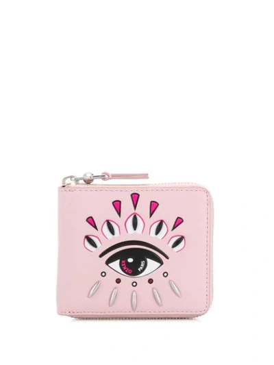 Shop Kenzo Embossed Eye Logo Purse In Pink