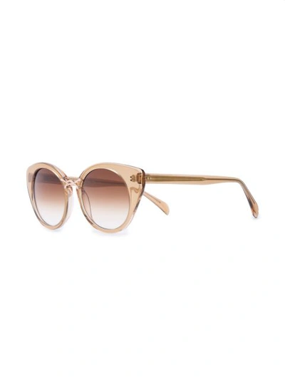 Shop Oscar De La Renta Twist 4 Sunglasses In Gold