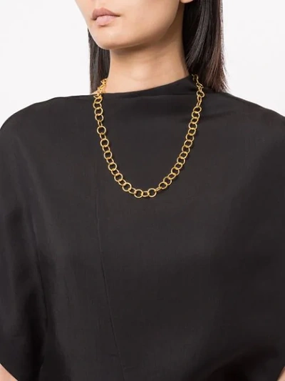 Shop Liya Wide Chain Necklace In Gold