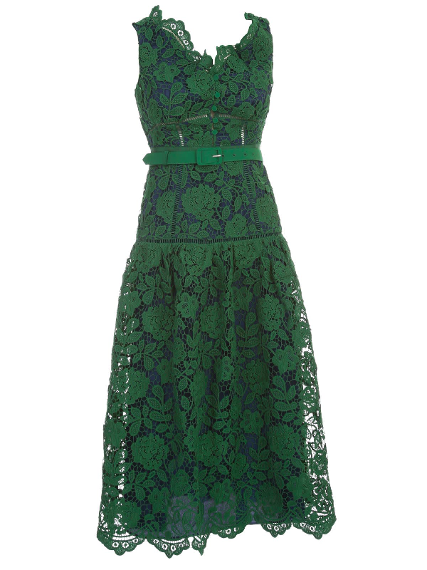 green self portrait dress