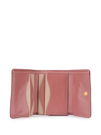 Shop Chloé Aby Padlock Square Purse In 6ac Rusty Pink