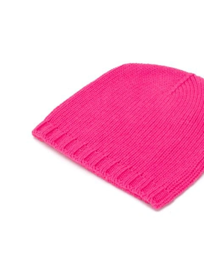 Shop Lamberto Losani Cable Knit Beanie In Pink