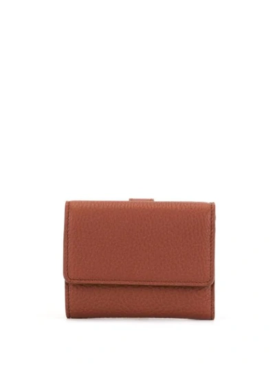 Shop Chloé Small Aby Tri-fold Wallet In Brown