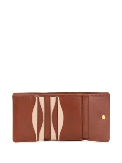 Shop Chloé Small Aby Tri-fold Wallet In Brown