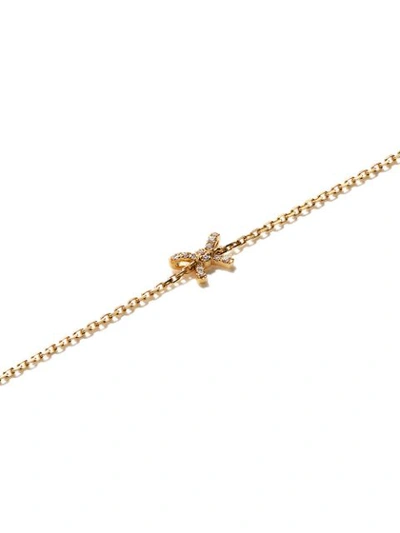 Shop As29 18kt Yellow Gold Mini Charm Bow Diamond Bracelet