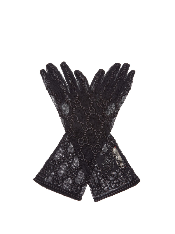Gucci Lace Gloves Gucci Tulle Gloves Leather Gloves Tulle Gloves