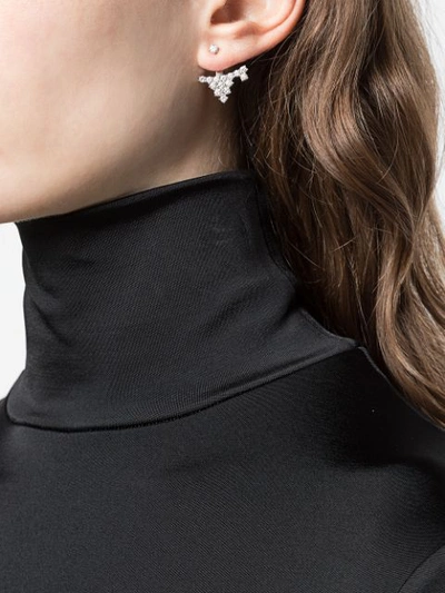 Shop Anita Ko 18kt White Gold Diamond Ear Jacket In Silver