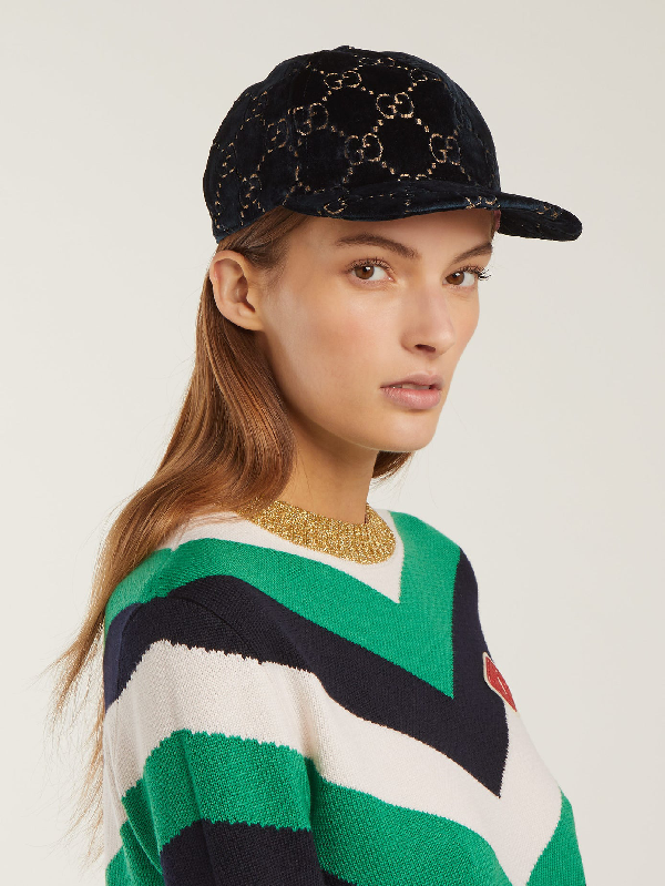 gg velvet baseball cap