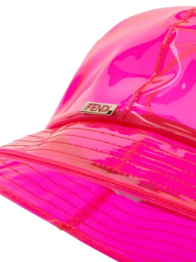 Shop Fendi 'roma Amor' Fischerhut In Pink
