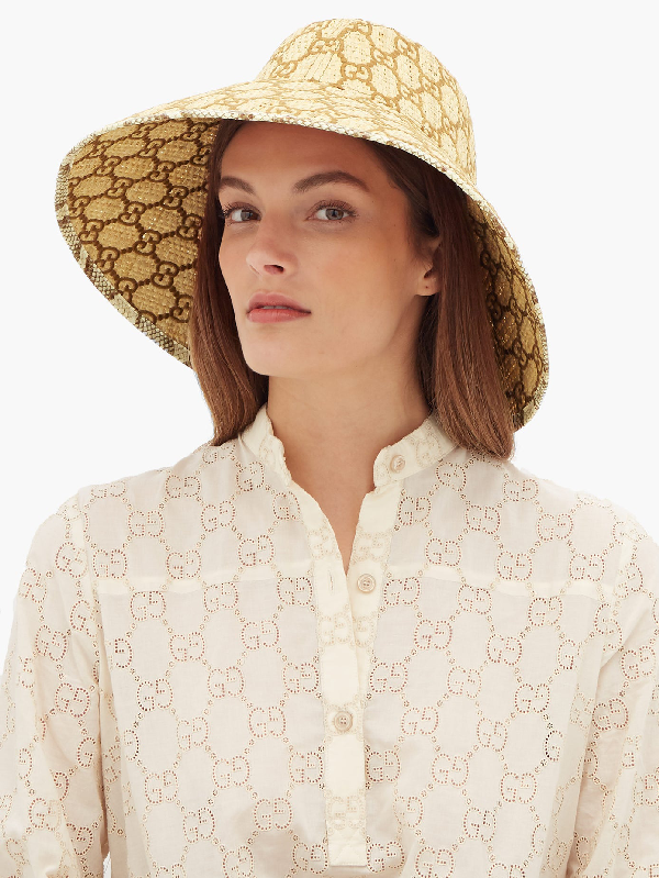 gucci raffia hat