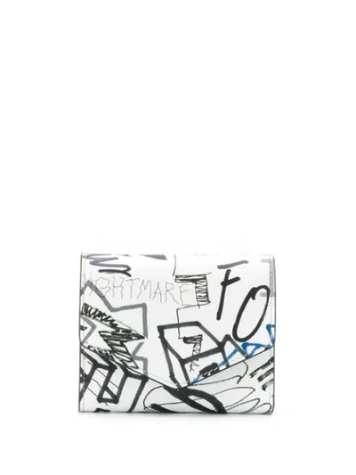 Shop Maison Margiela Graffiti-print Wallet In White