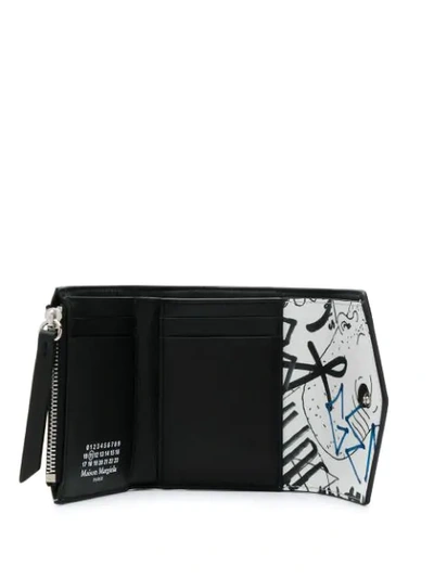 Shop Maison Margiela Graffiti-print Wallet In White