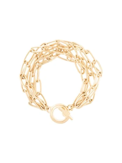 Pre-owned Givenchy Multi-chains Bracelet In Gold