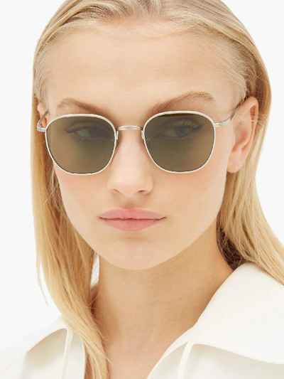 The Row X Oliver Peoples Board Meeting 2 Metal Sunglasses In Green