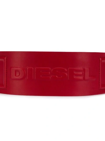 Shop Diesel Snap-button Belt In Red