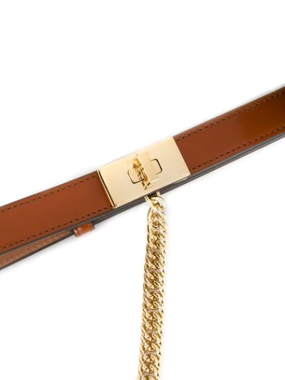 Shop Givenchy Chain Belt In Brown