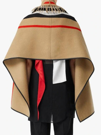 Shop Burberry Pocket Detail Oversized Scarf In Neutrals