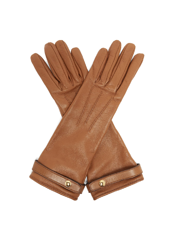 burberry leather gloves