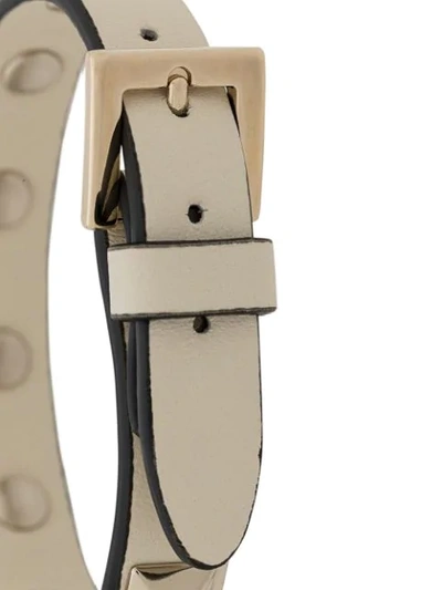 Shop Valentino Rockstud Bracelet In White