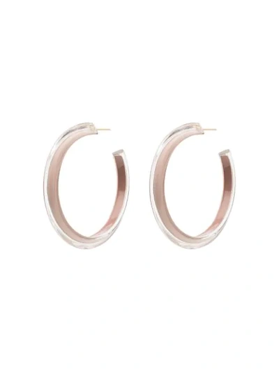 Shop Alison Lou Gold-plated Medium Jelly Hoop Earrings In Green