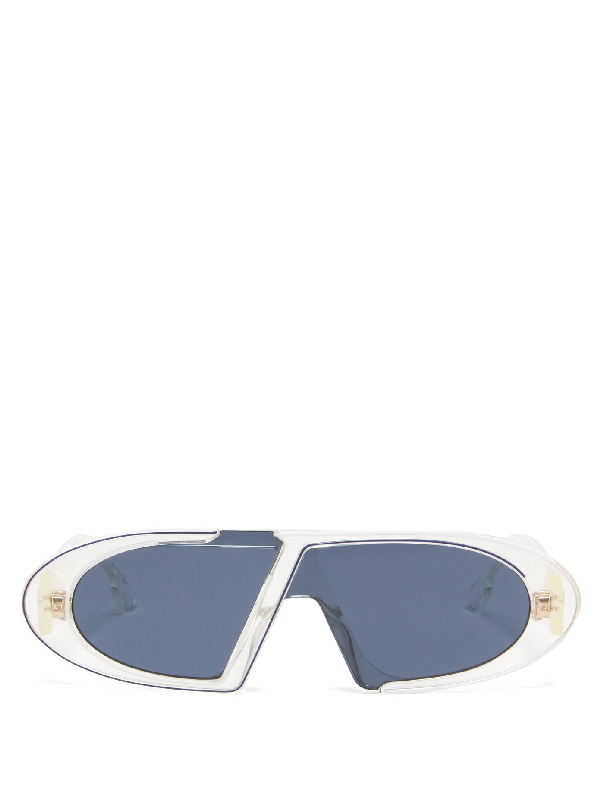 Dior Cd Oval Acetate Sunglasses In Navy 