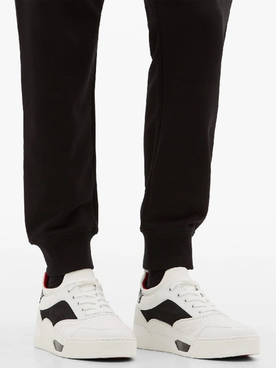 Christian Louboutin Aurelien Low-top Leather And Neoprene Trainers in White  for Men