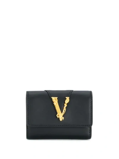 Shop Versace Virtus Purse In Black