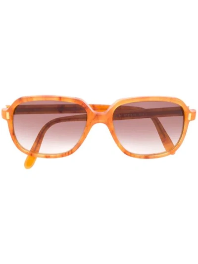 Pre-owned Saint Laurent 1990s Square Sunglasses In Orange