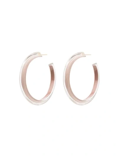 Shop Alison Lou Jelly Hoop Earrings In Neutrals