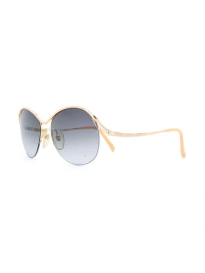 Pre-owned Dior 1980s  Round Sunglasses In Gold
