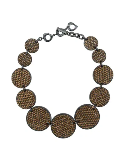 Pre-owned Saint Laurent 1980s Glam Rive Gauche Necklace In Black