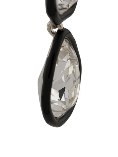 Shop Racil Magdalena Crystal Earrings In Black