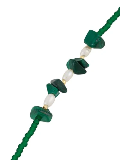 Shop Anni Lu Emmanuelle Beaded Bracelet In Green