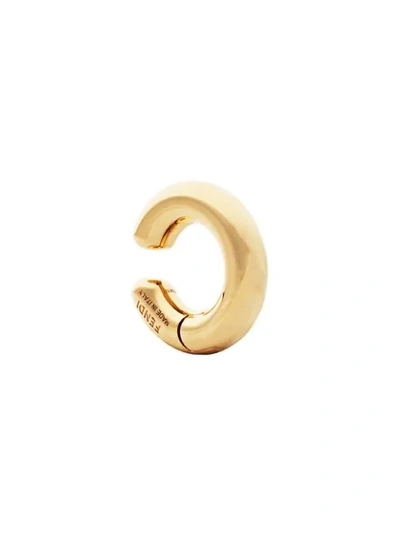 Shop Fendi Gold-tone Small Ear Cuff In F0cfk-soft Gold