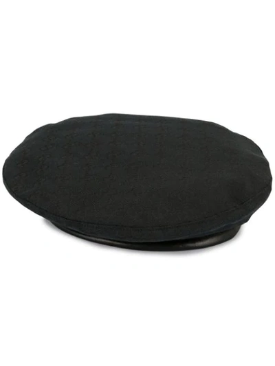 Pre-owned Gucci Gg Pattern Hunting Hat Cap In Black