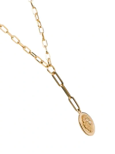 Shop Foundrae 14kt Gold And Diamond Drop Pendant Necklace