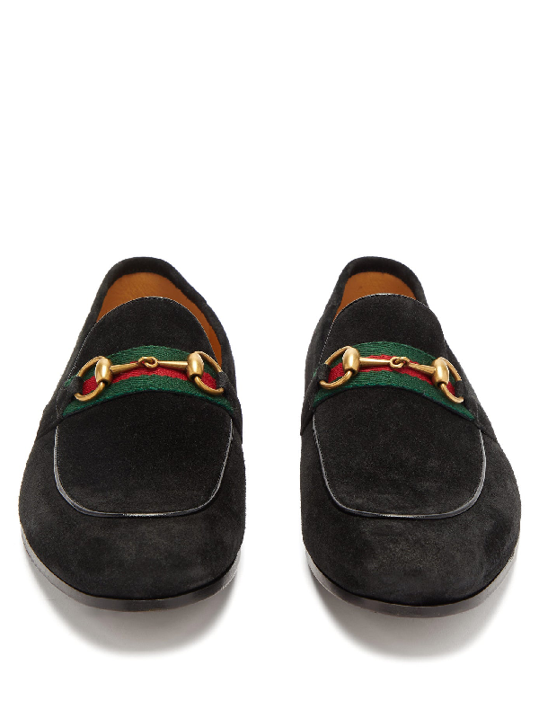 gucci leather web horsebit loafer