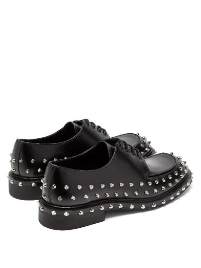 Prada Stud-embellished Derby Shoes In Black | ModeSens